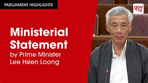 lee hsien loong ministerial statement